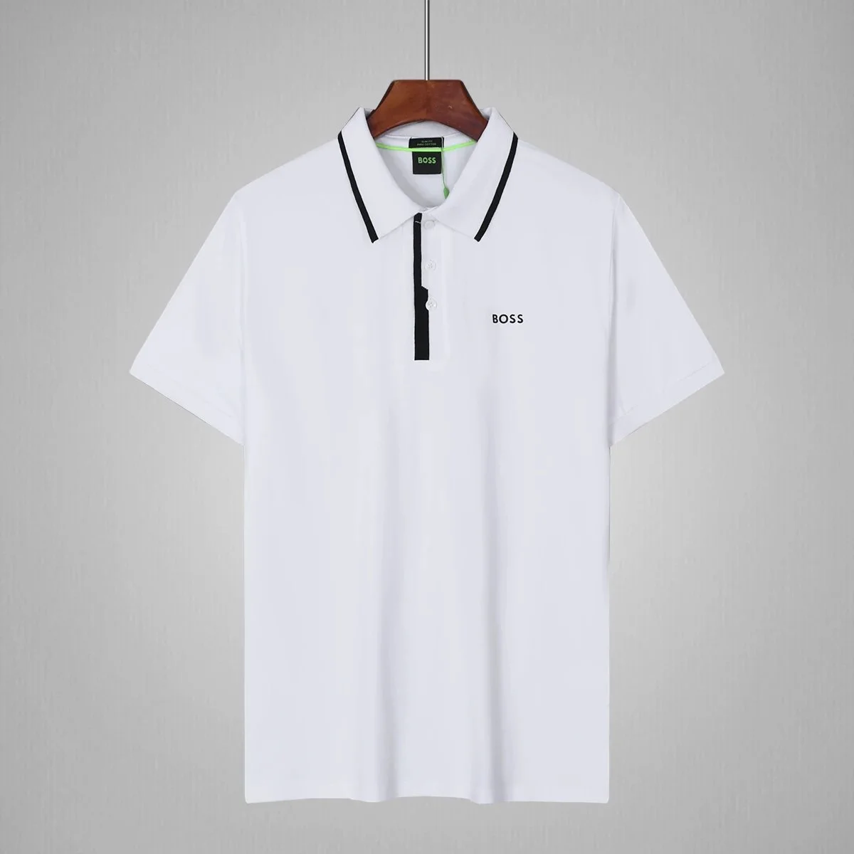 Hugo Boss HUGO BOSS White Polo Shirt with Black Trim White - 1