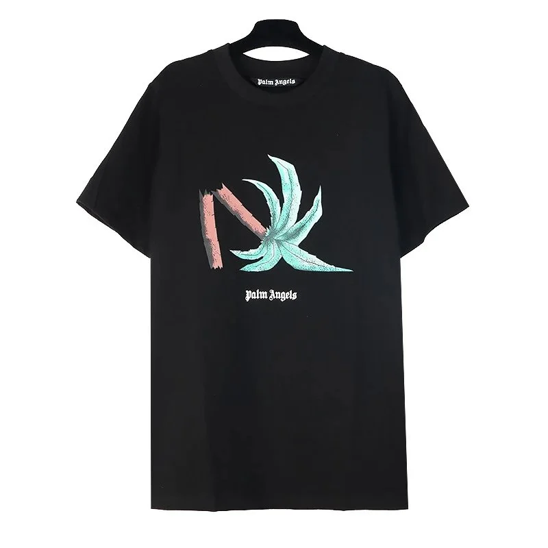 Palm Angels Palm Angels Palm N Print Black T-Shirt Black - 1