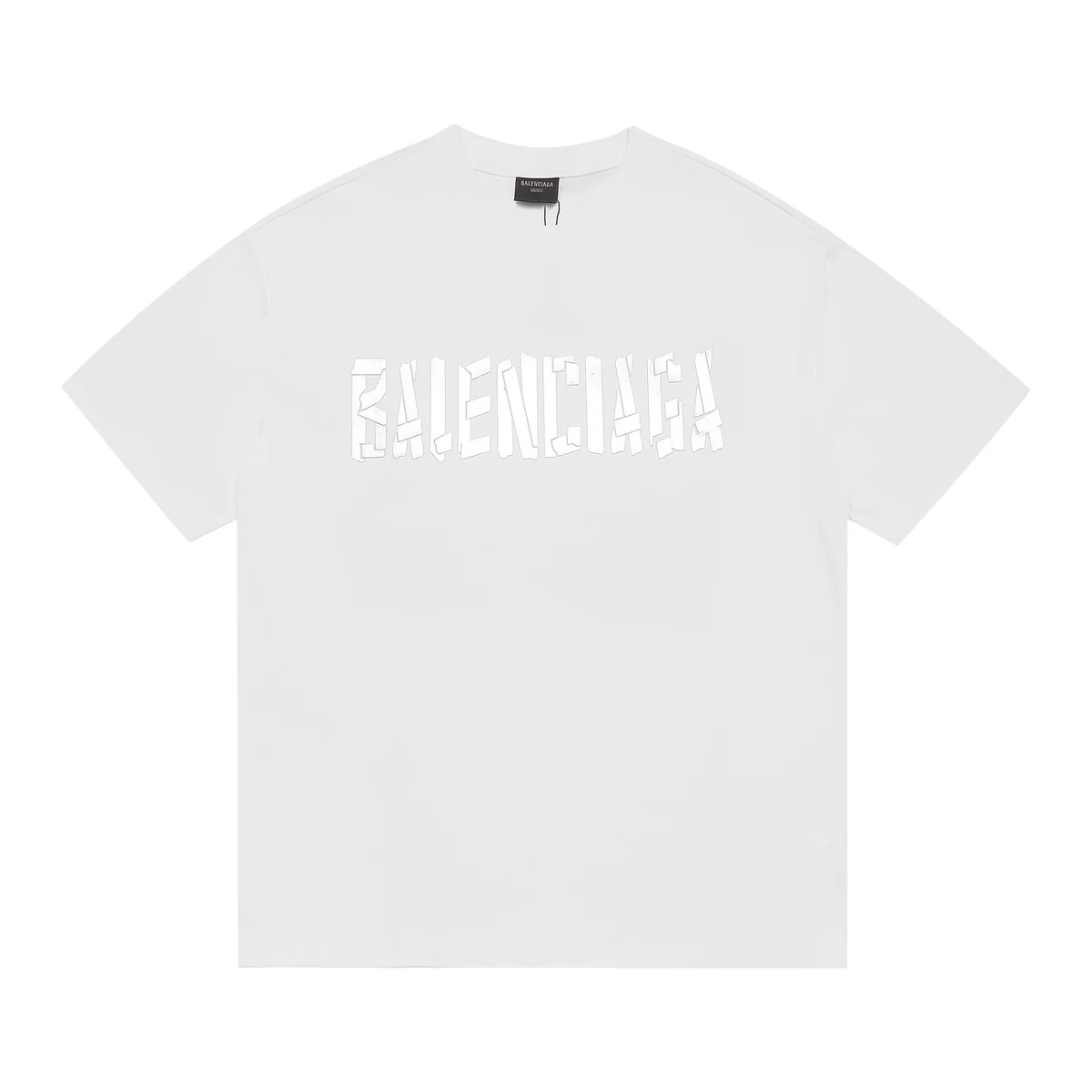 Balenciaga Balenciaga White BA Logo T-Shirt White - 1