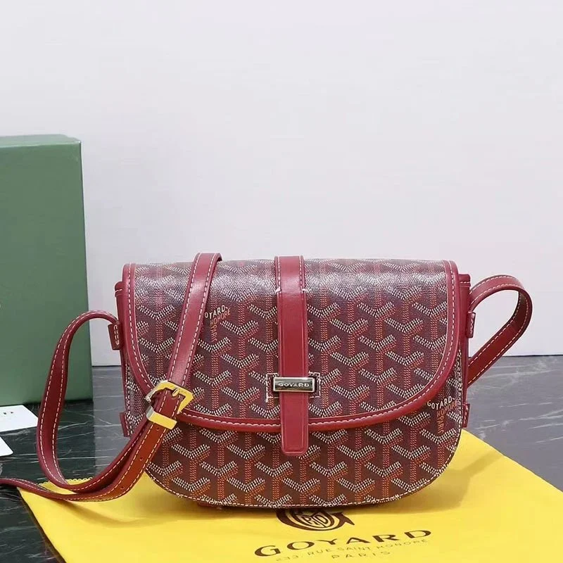 Goyard Goyard Saint Louis Goyardine Crossbody Bag in Chestnut Red Red - 1