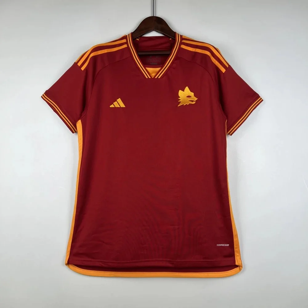 Adidas Adidas Classic Football Roma Away Jersey Red/Gold Red