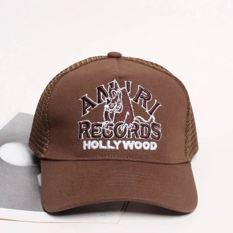 Amiri Amiri Records Hollywood Trucker Cap Brown Brown - 1