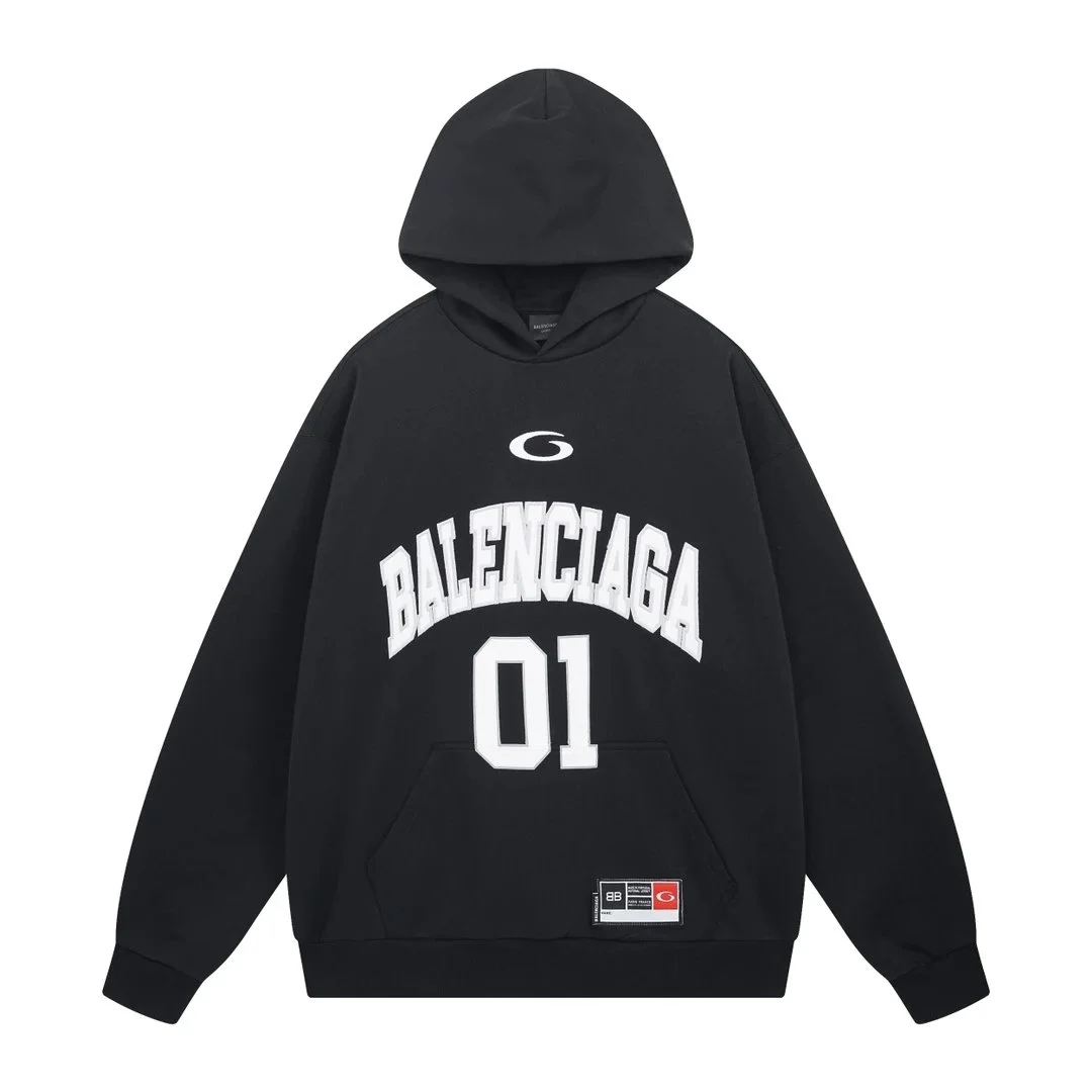 Balenciaga Balenciaga Black '01' Hoodie Black - 1