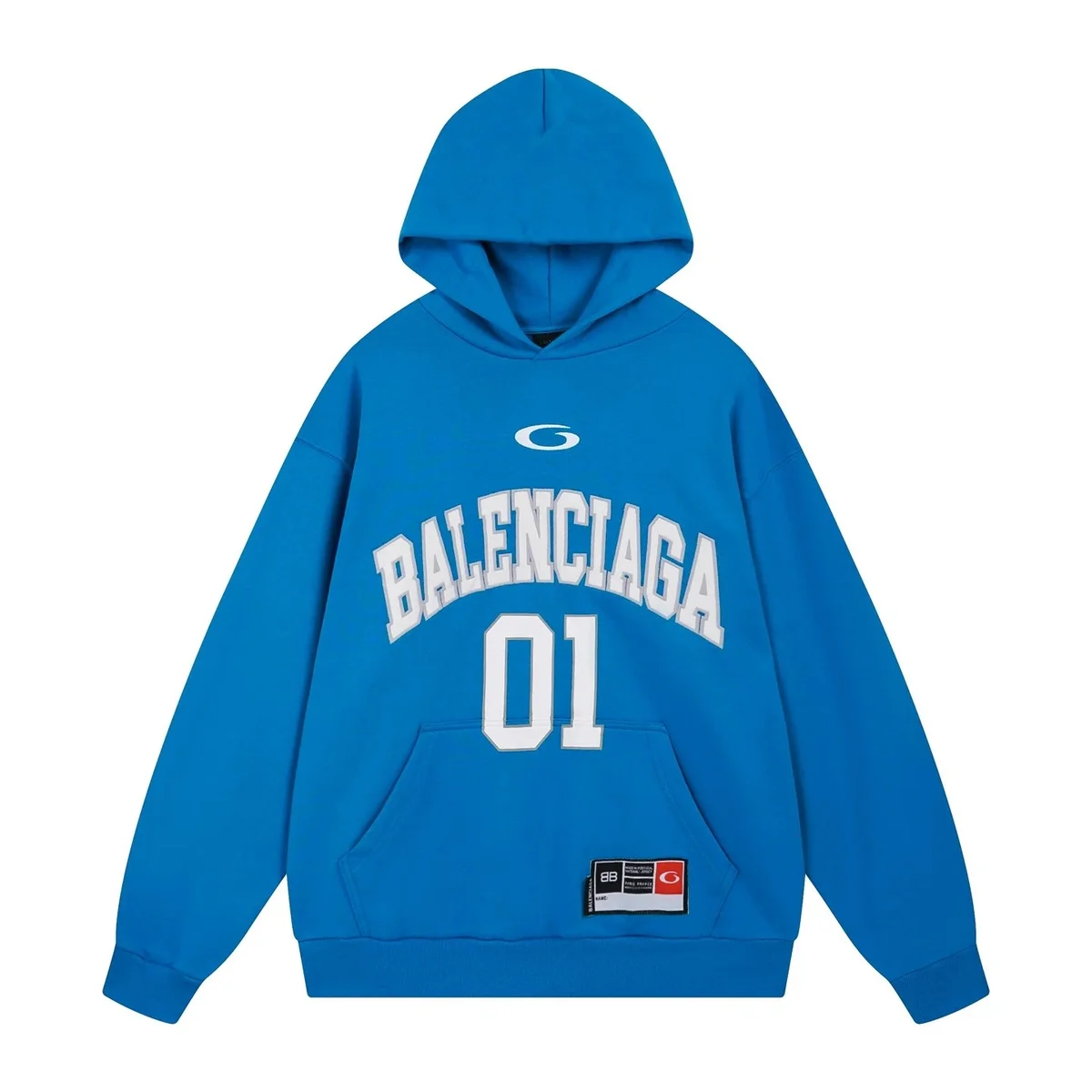 Balenciaga Balenciaga Blue 'BALENCIAGA 01' Hoodie Blue - 1