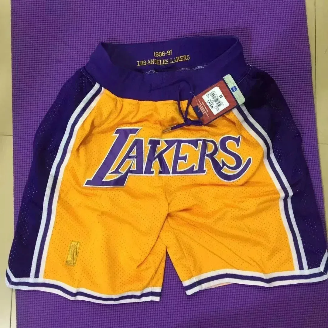 Other Lakers Yellow Purple Basketball Shorts Yellow - 1