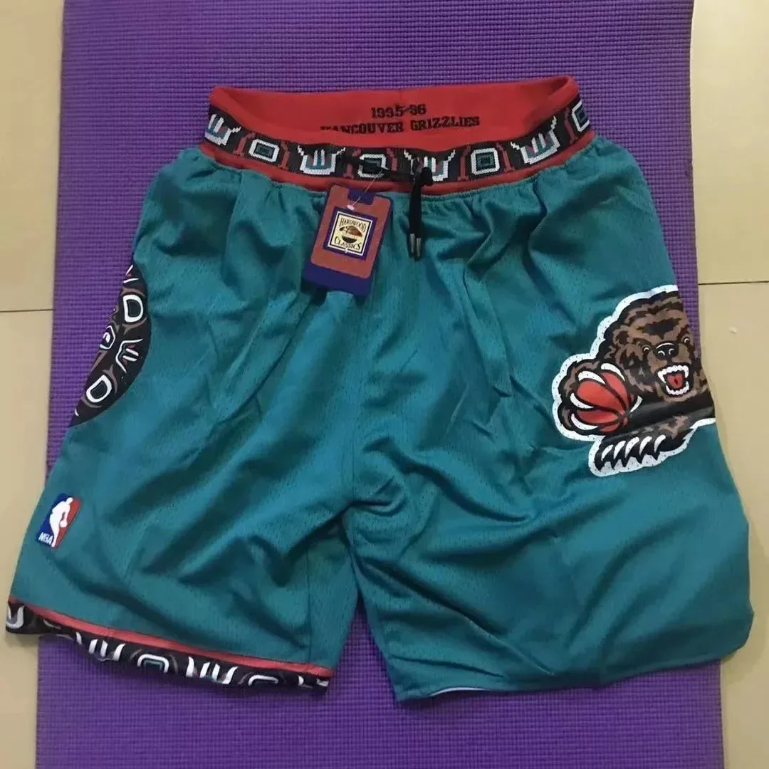 Other Vancouver Grizzlies Bear Green Basketball Shorts Green - 1