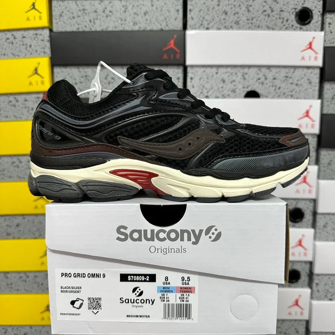 Saucony Saucony Pro Grid Omni 9 Black/Silver Sneakers Black - 1