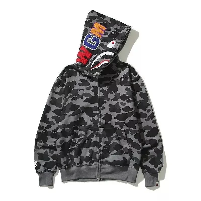 A Bathing Ape A Bathing Ape BAPE STA ABC Camo Grey Hoodie Grey - 1