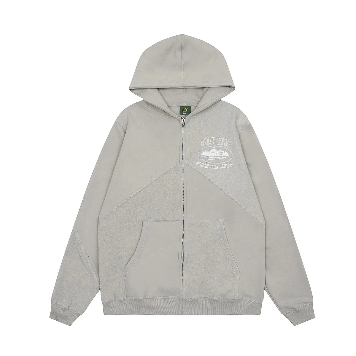 Other Unisex Grey 'Cortez' Zip-Up Hoodie Grey - 1