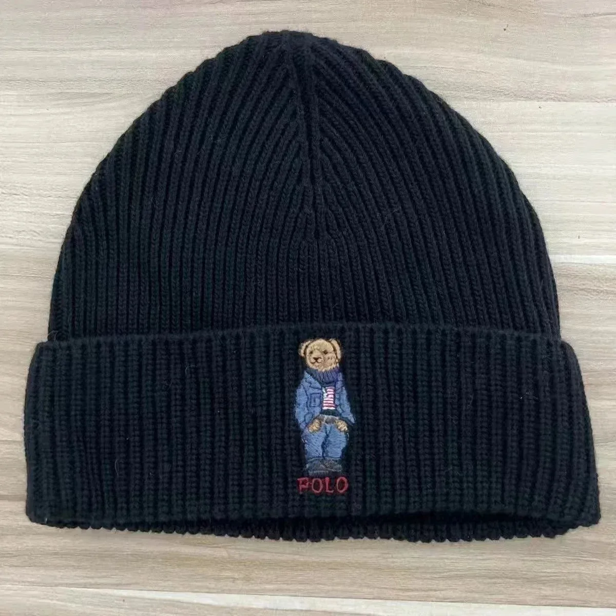 Polo Ralph Lauren Polo Ralph Lauren Polo Bear Black Beanie Black - 1