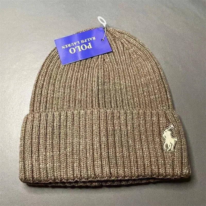 Polo Ralph Lauren Polo Ralph Lauren Beige Pony Embroidered Beanie Beige - 1