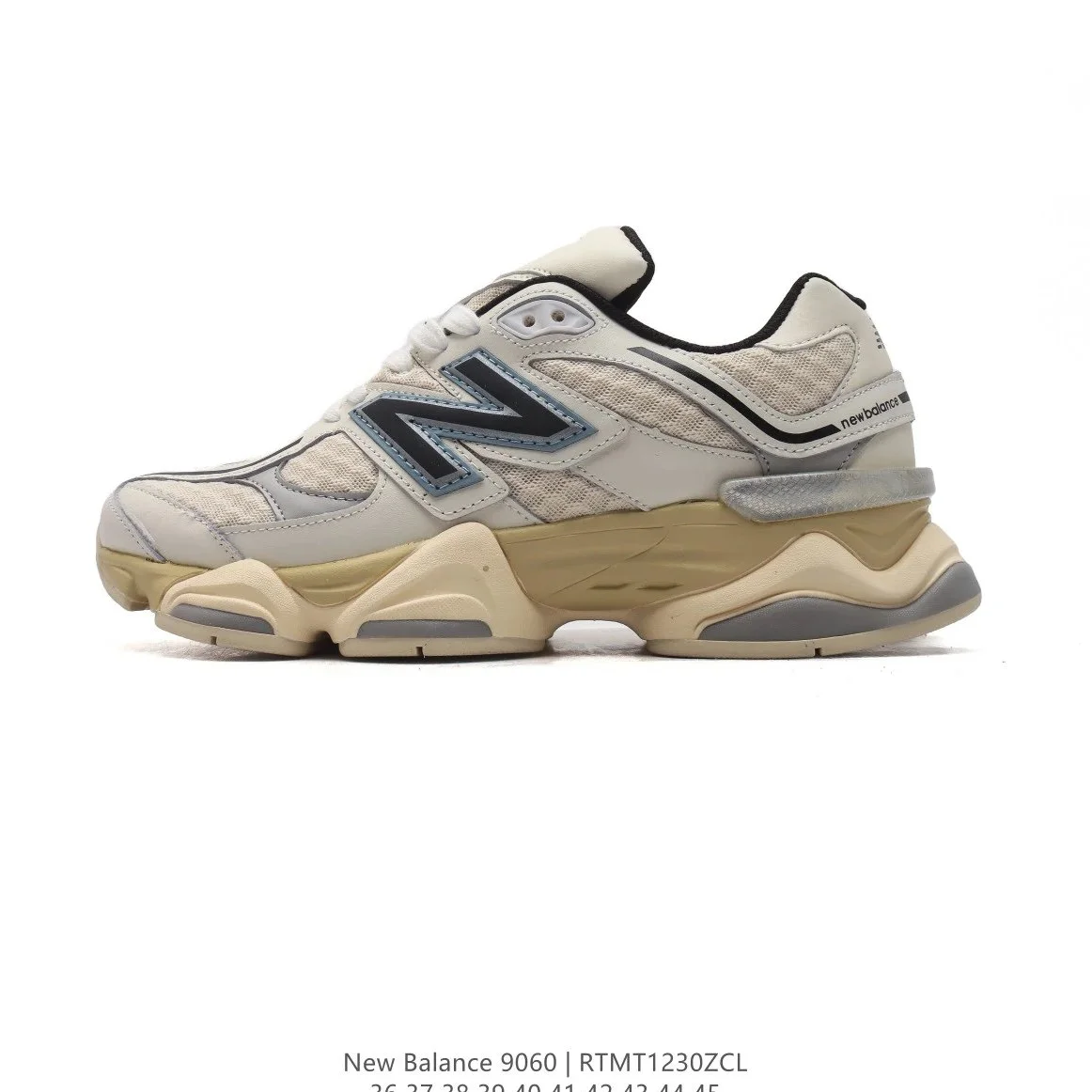 New Balance New Balance 9060 Cream & Black Sneakers Cream - 1