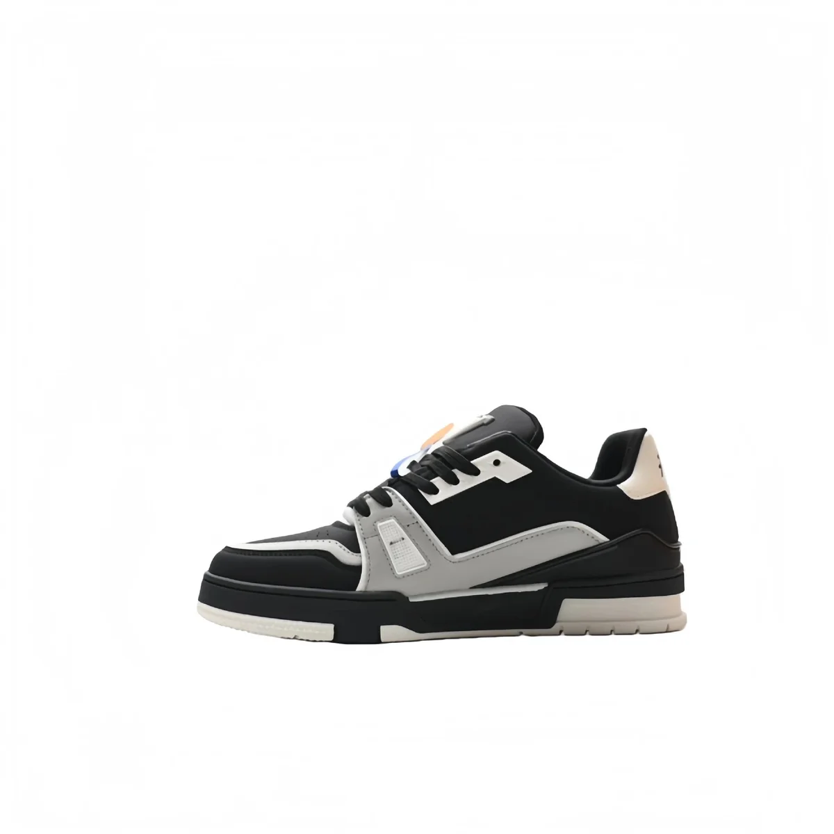 Other Unisex Black & Grey Cement Sneakers V-Black Grey Cement Black - 1