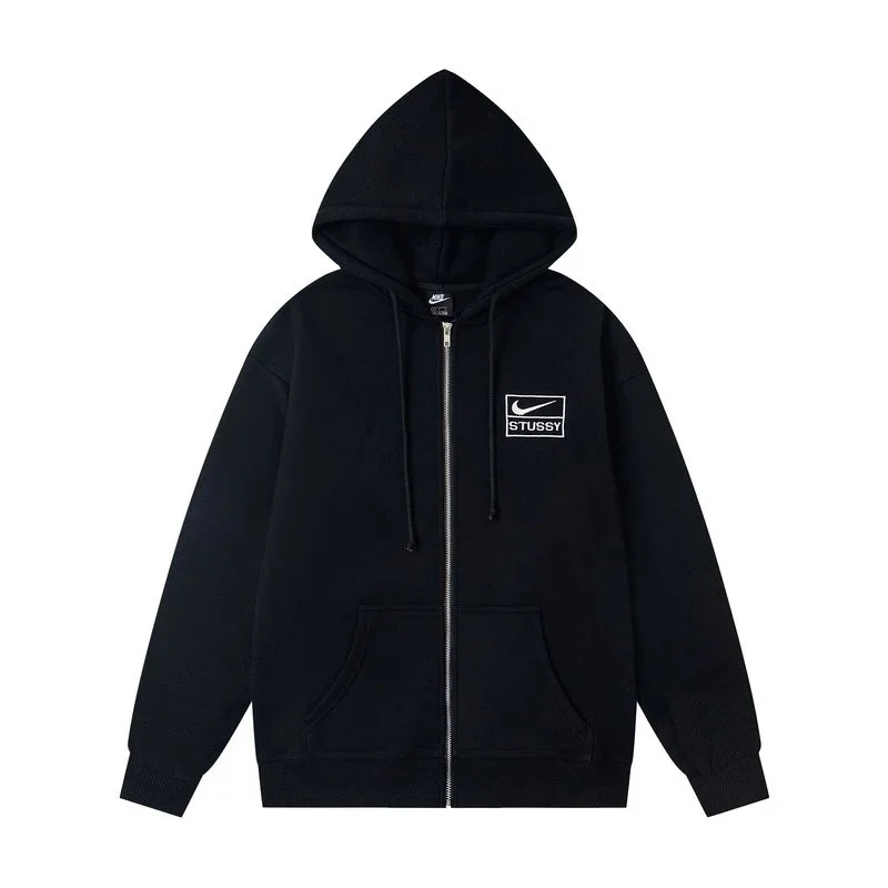 Stussy Stussy x Nike Zip-Up Hoodie Black Black - 1