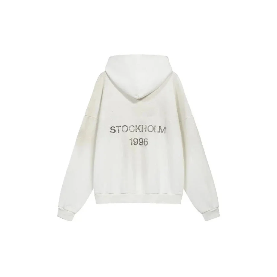 Other Unisex 'Stockholm 1996' Oversized Hoodie Cream Cream - 1