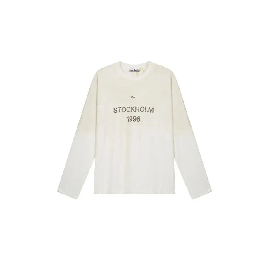 Acne Studios Acne Studios Stockholm 1996 White Long Sleeve T-Shirt White - 1