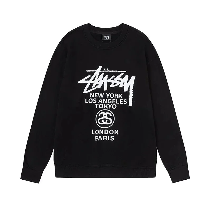 Stussy Stussy New York Los Angeles Tokyo London Paris Sweatshirt Black Black - 1