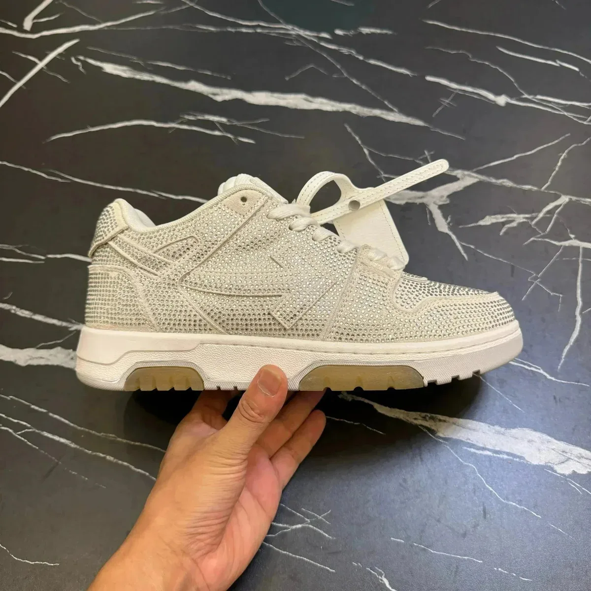 Nike Nike Air Force 1 Crystal Embellished Sneakers White - 1