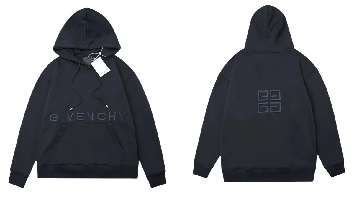 Givenchy Givenchy GQ Logo Hoodie G001 Black Sweatshirt Black - 1