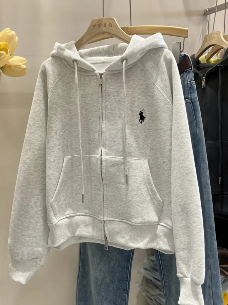 Polo Ralph Lauren Polo Ralph Lauren Zip-Up Hoodie Light Grey Grey - 1