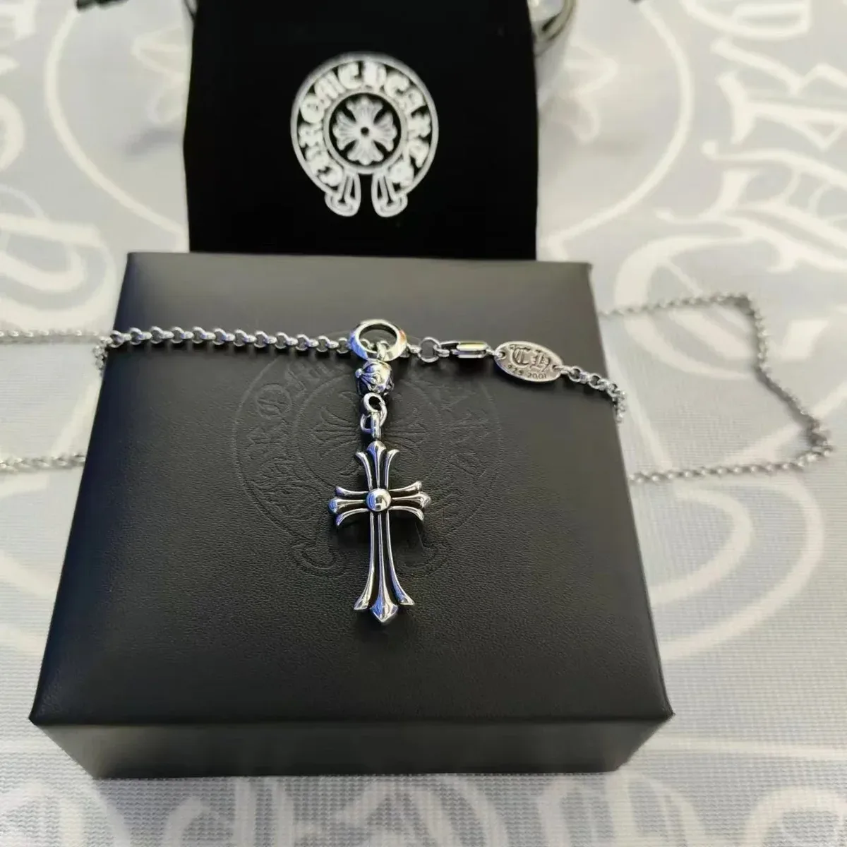 Chrome Hearts Chrome Hearts Cross Pendant Necklace Silver Silver - 1