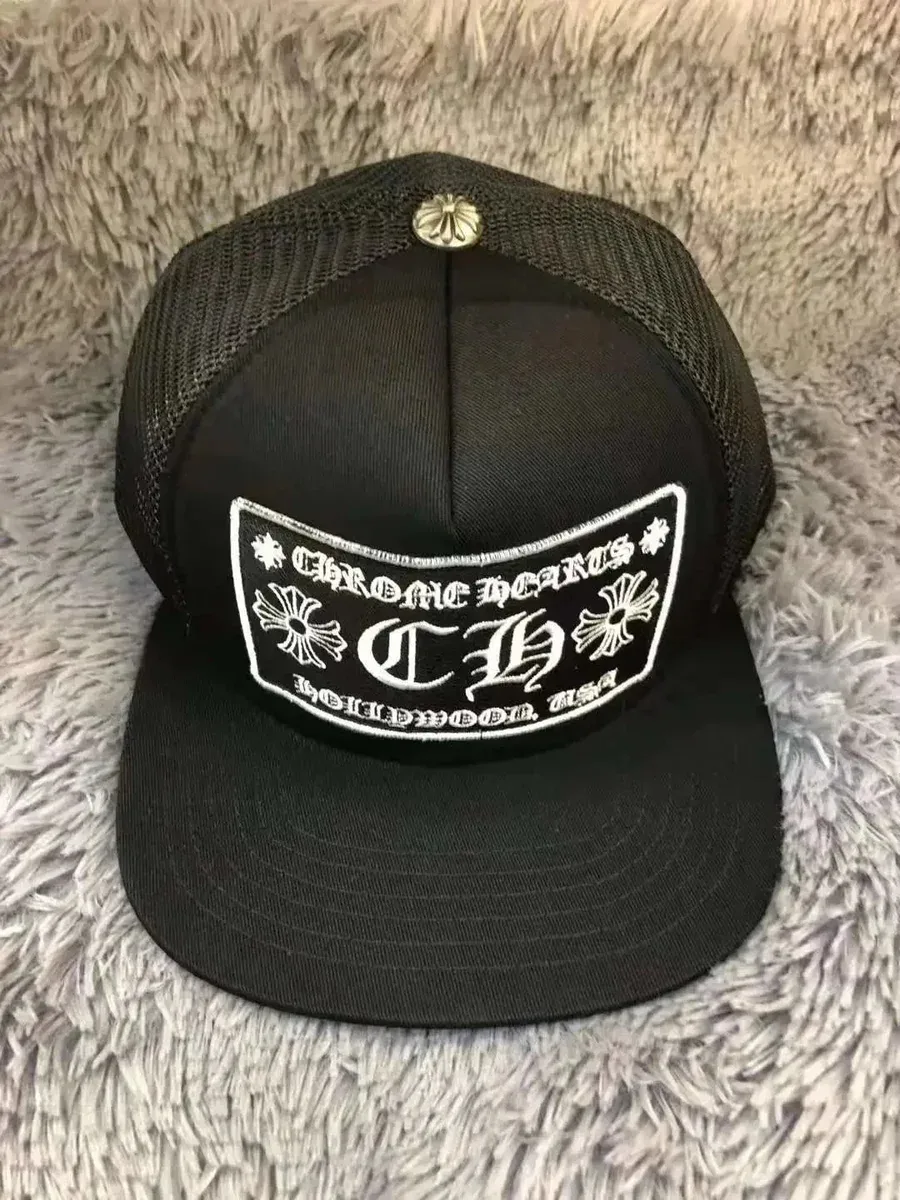 Chrome Hearts Chrome Hearts CH Hold'em USA Trucker Hat Black Black - 1