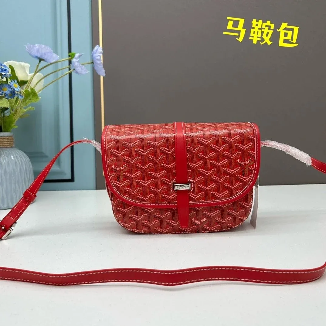 Goyard Goyard Saint Louis Red Goyardine Crossbody Bag Red - 1