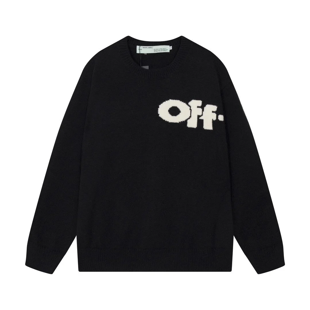 Off-White Off-White OW Logo Sweater Black Black - 1