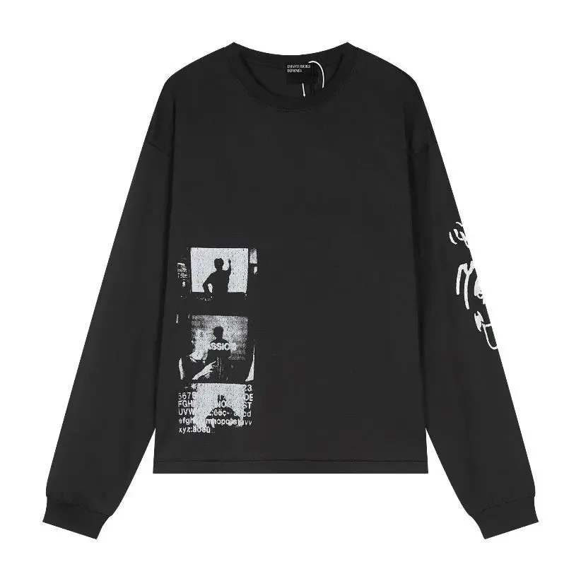 Other Black Graphic Print Long Sleeve T-Shirt Black - 1