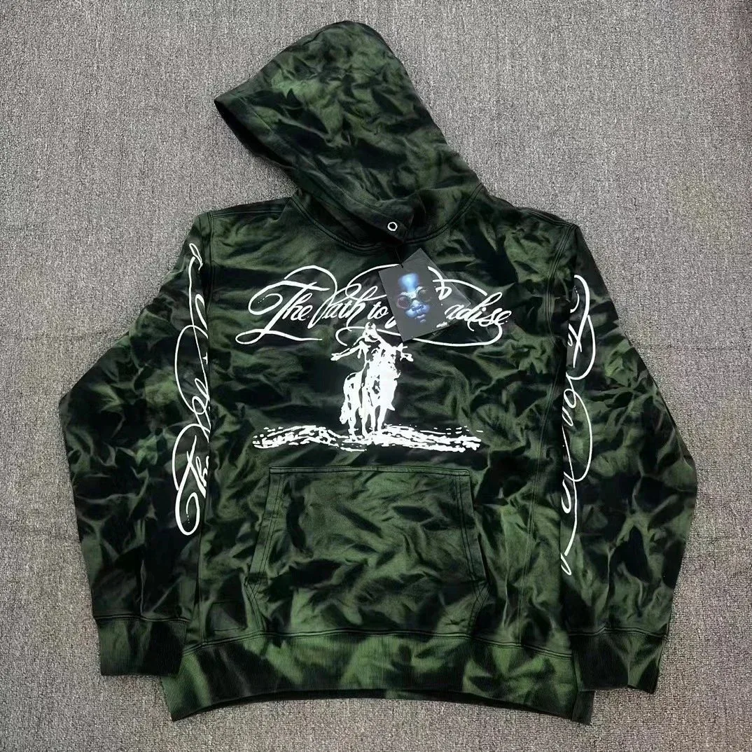 Other Unisex Tie-Dye Hoodie The Path to Paradise Green - 1