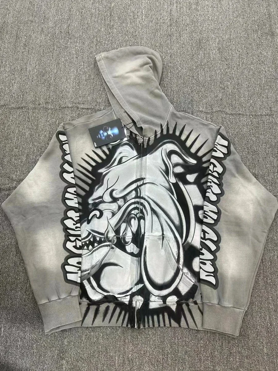 A Bathing Ape A Bathing Ape BAPE STA Bulldog Graphic Hoodie Grey Grey - 1