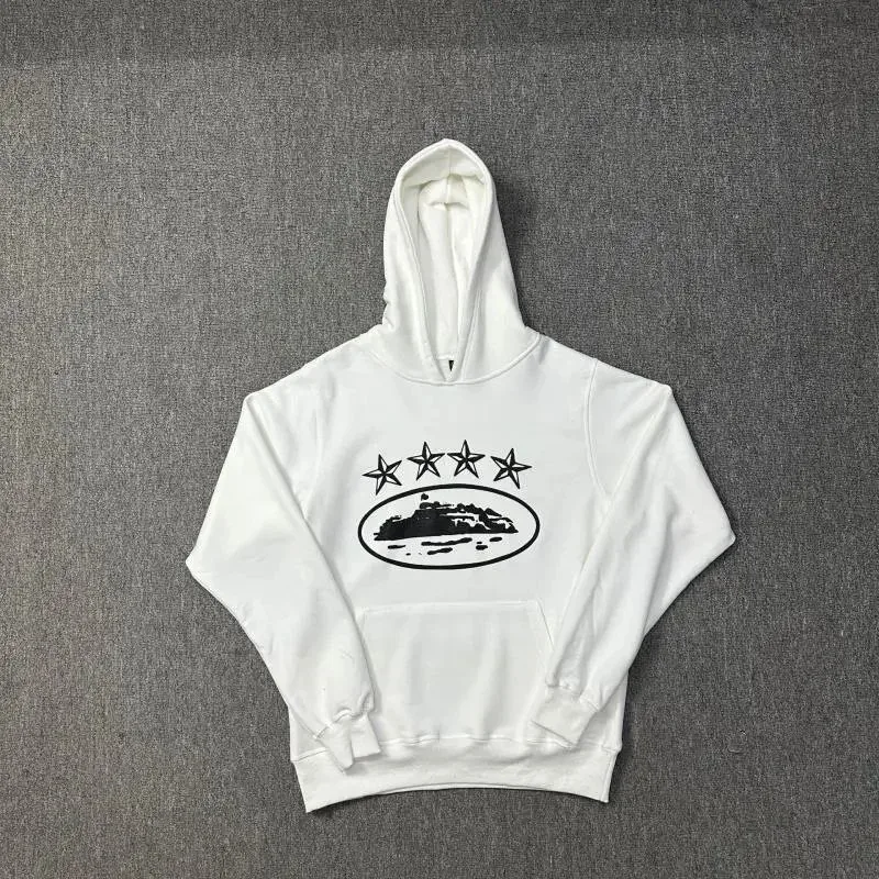 Other White Hoodie with Star & Island Print White - 1