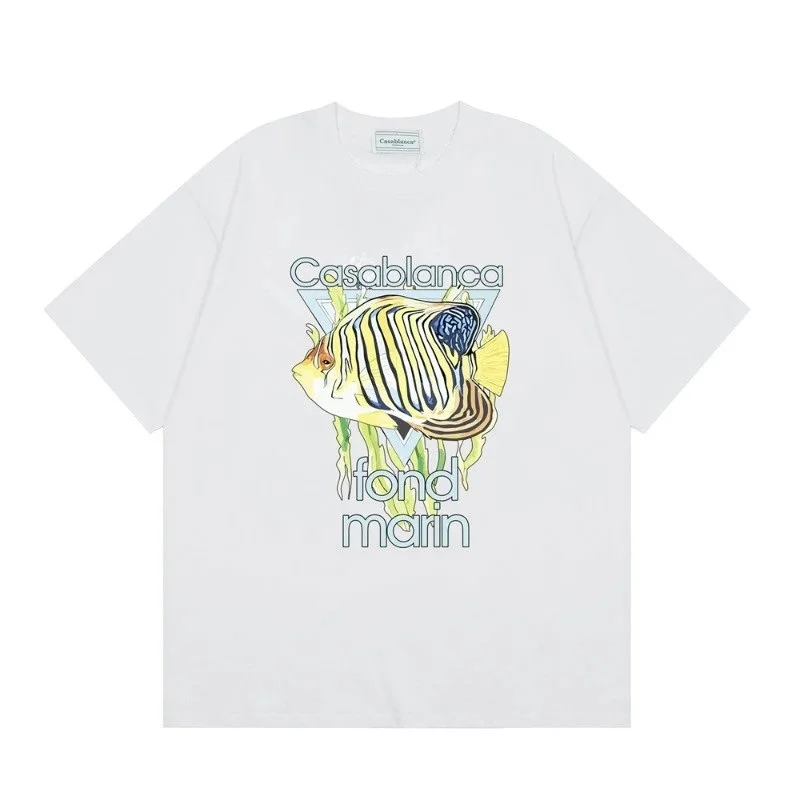 Casablanca Casablanca Fond Marin White T-Shirt White - 1
