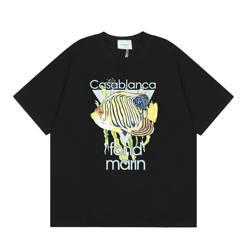 Casablanca Casablanca Fond Marin Black T-Shirt Black - 1