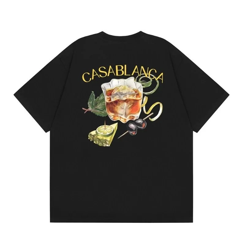 Casablanca Casablanca Black Cocktail Print T-Shirt Black - 1