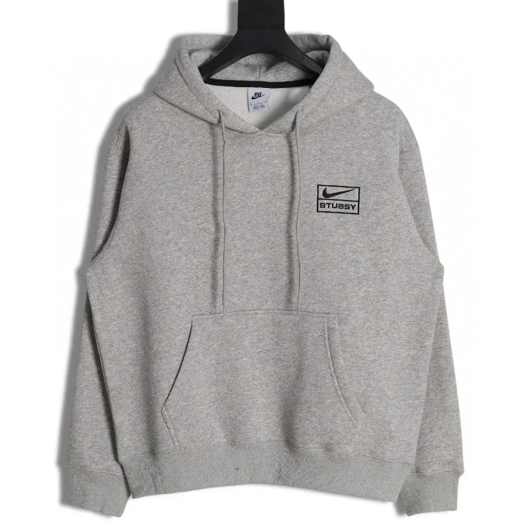 Stussy Stussy Nike Box Logo Grey Hoodie Grey - 1