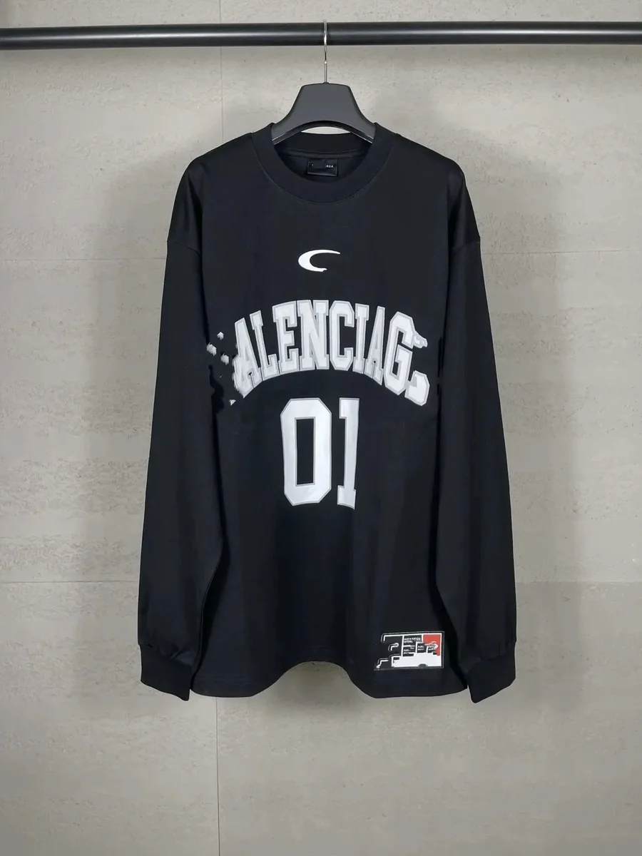 Balenciaga Balenciaga Oversized Long Sleeve Tee Black Black - 1
