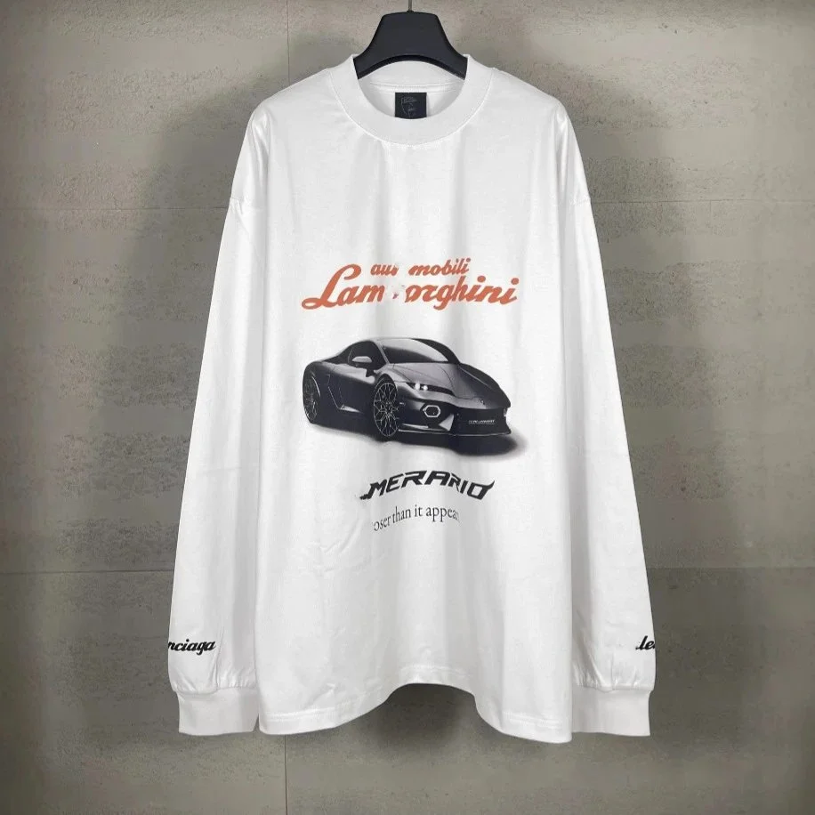 Balenciaga Balenciaga Lamborghini Merario White Oversized T-Shirt White - 1