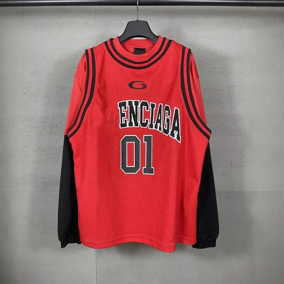 Other Enciaga 01 Red Basketball Jersey Top Red - 1