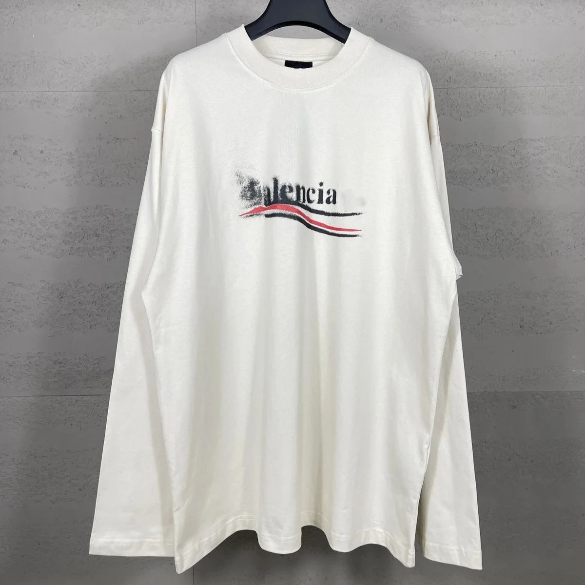 Balenciaga Balenciaga Oversized Logo T-Shirt 5056 Off-White Top White - 1