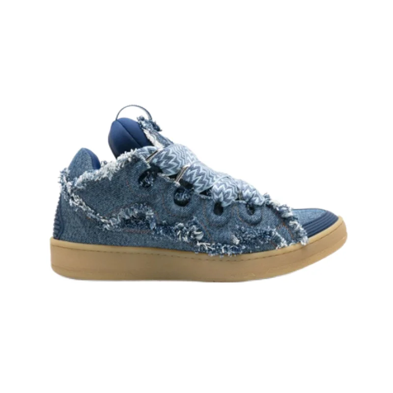 Other Denim Frayed Sneakers Blue Denim Blue - 1