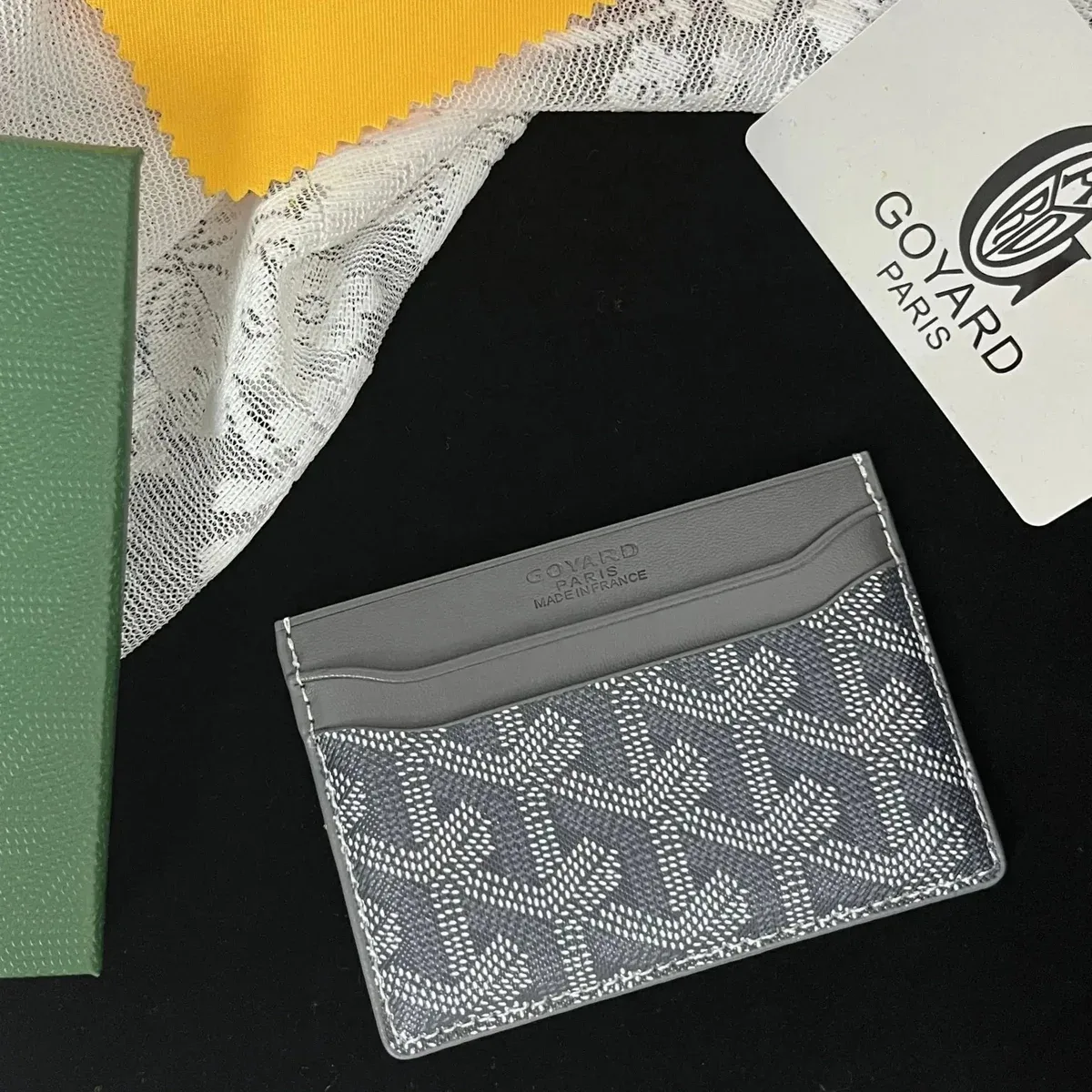 Goyard Goyard Grey Goyardine Card Holder Grey - 1