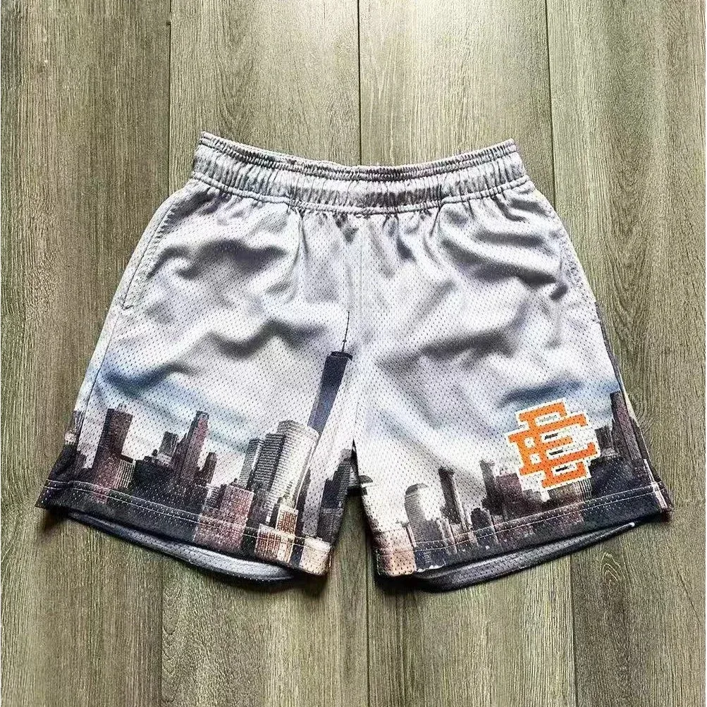 Fear of God Fear of God Essentials Cityscape Print Shorts Grey - 1