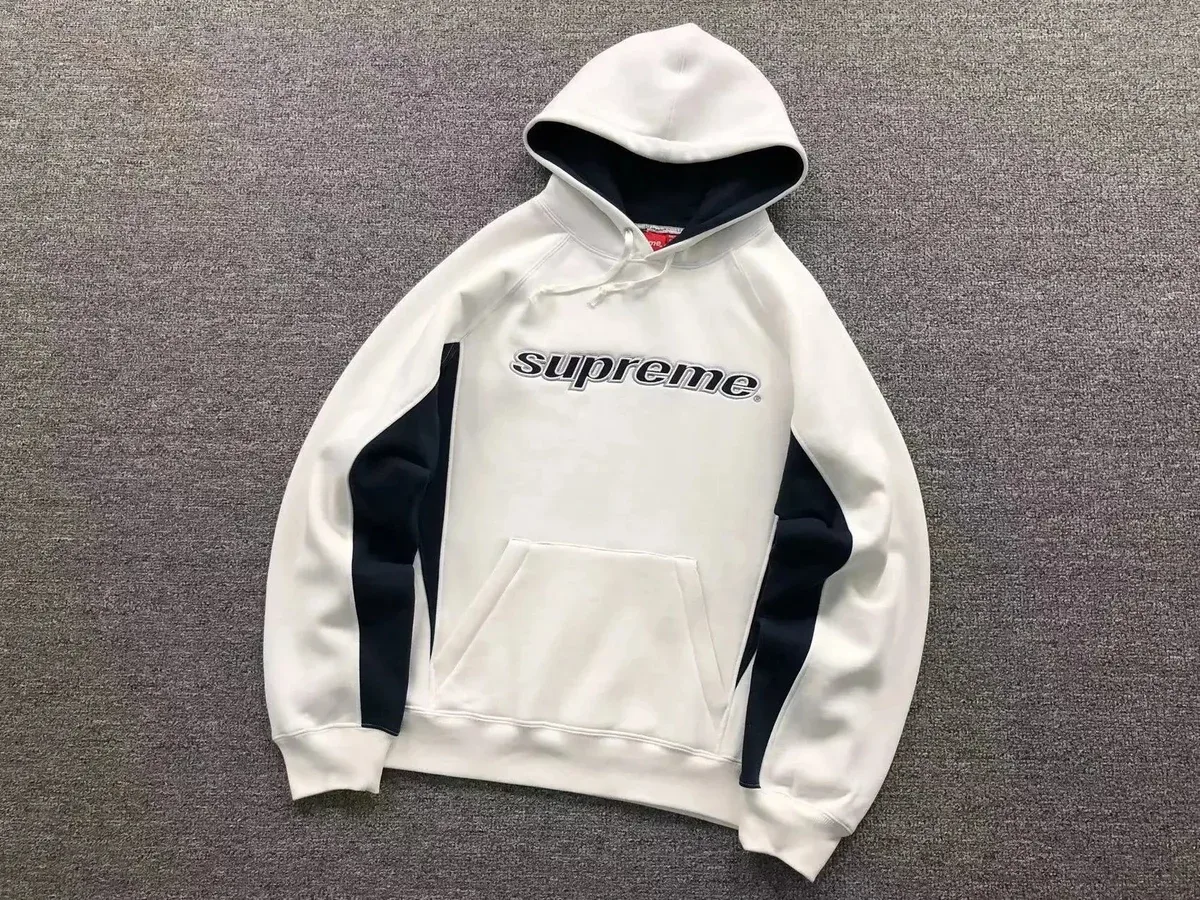 Supreme Supreme Box Logo White/Navy Hoodie White - 1