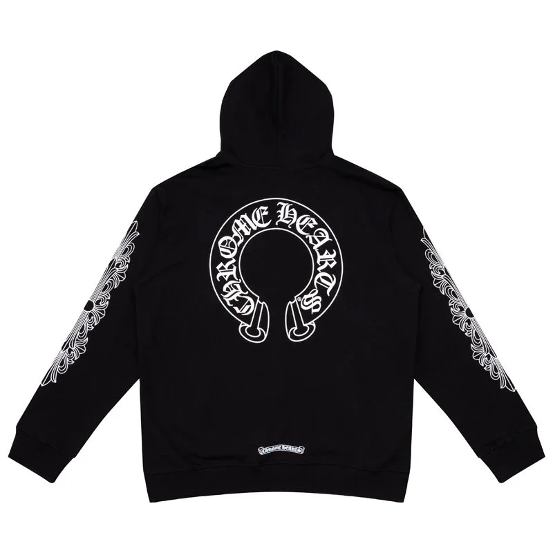 Chrome Hearts Chrome Hearts Heart Horseshoe Hoodie BF5001 Black Black - 1