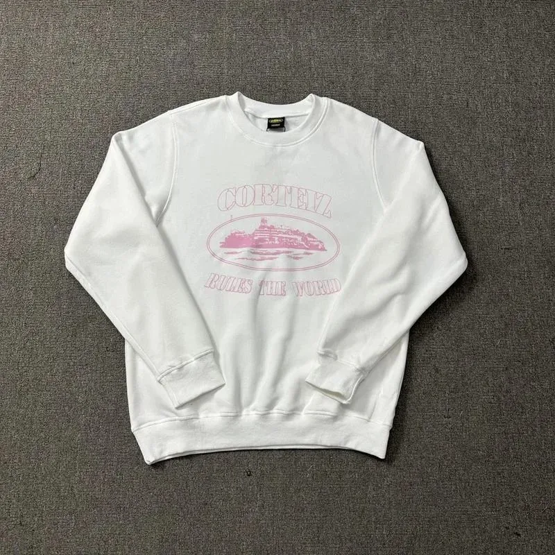 Other Unisex White Pink 'Cortez Rules the World' Sweatshirt White - 1