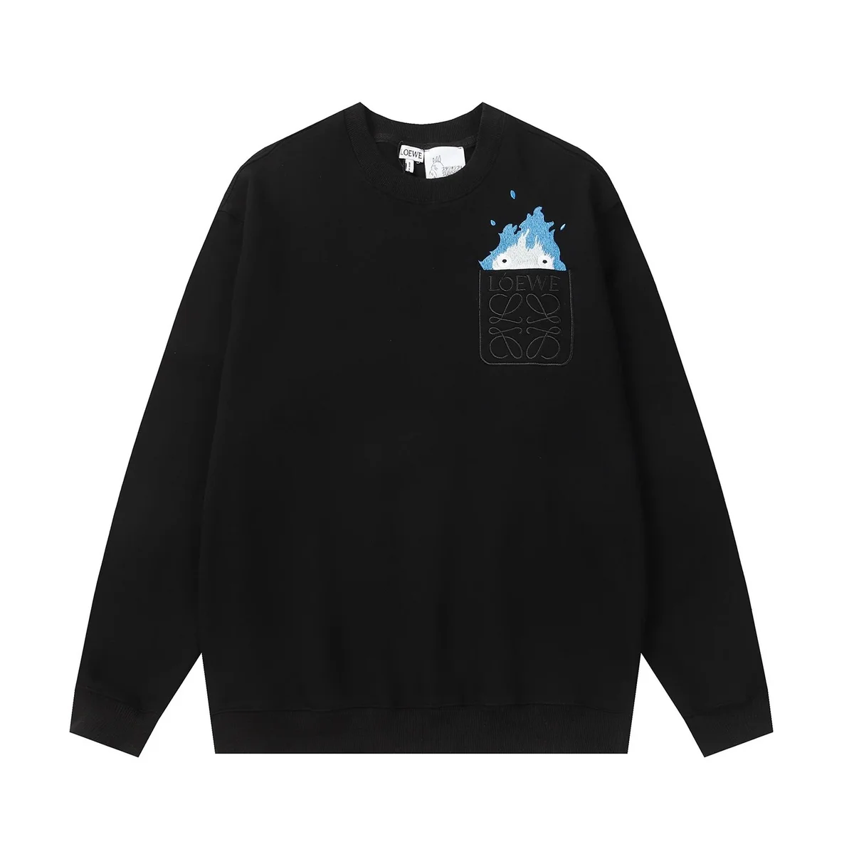 Loewe Loewe Art That Kills Black Crewneck Sweatshirt Black - 1