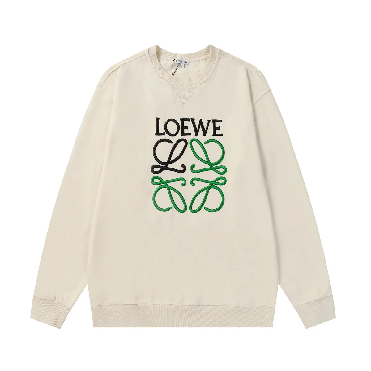 Loewe Loewe Anagram Crewneck Sweatshirt Cream Cream - 1