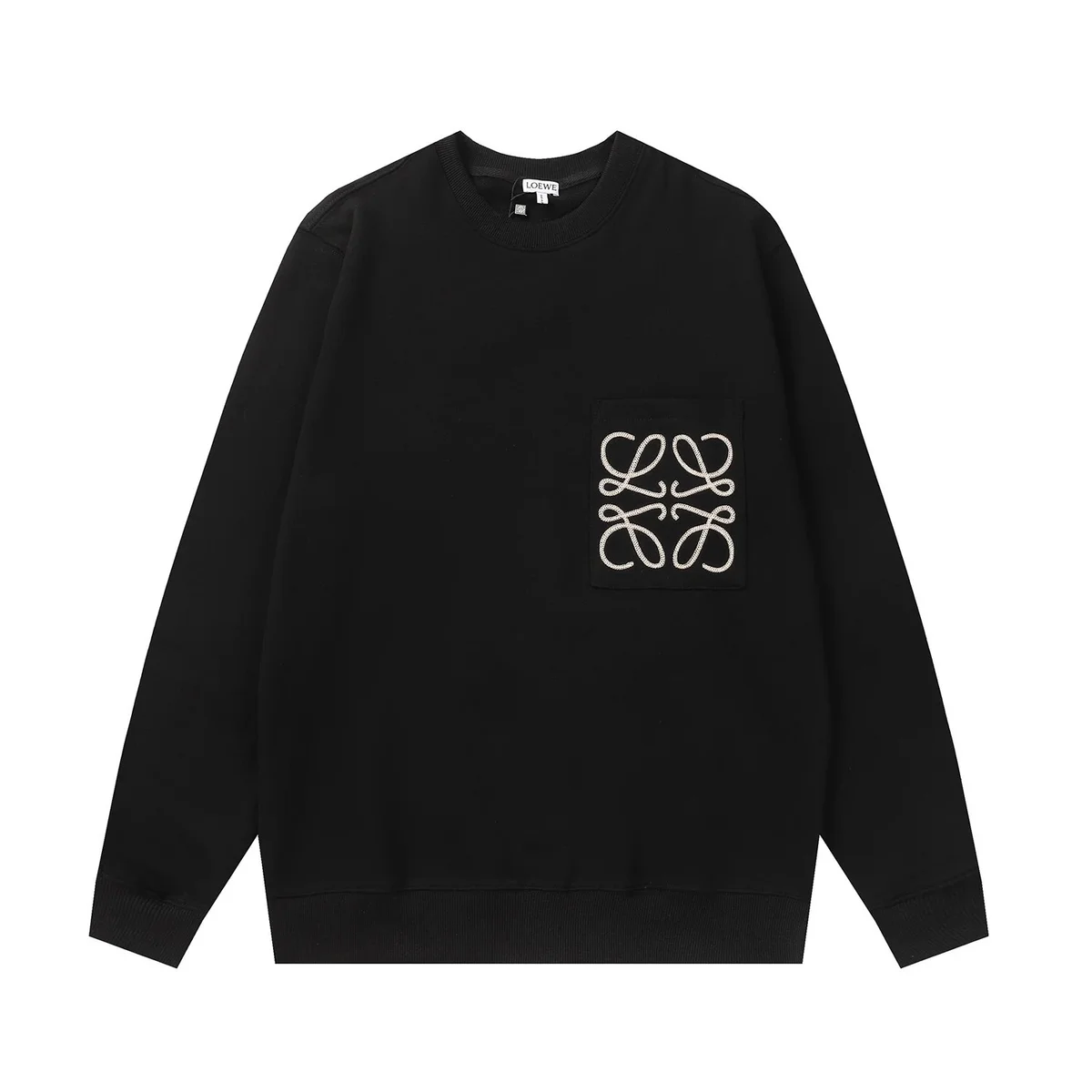 Loewe Loewe Anagram Black Cotton T-Shirt Black - 1