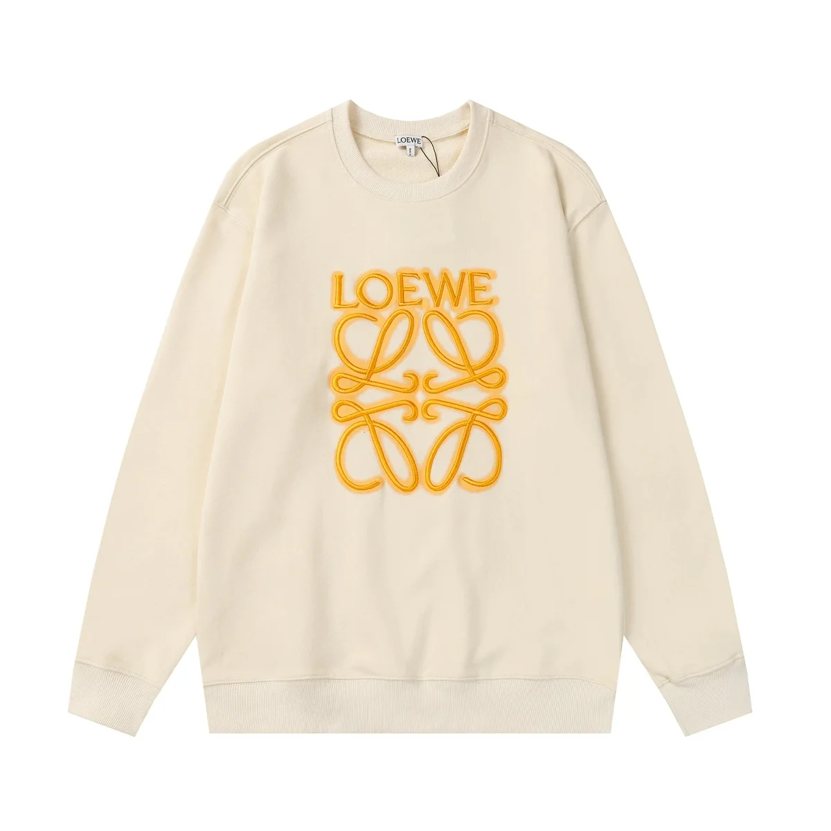 Loewe Loewe Anagram Crewneck Sweatshirt Cream Yellow Cream - 1